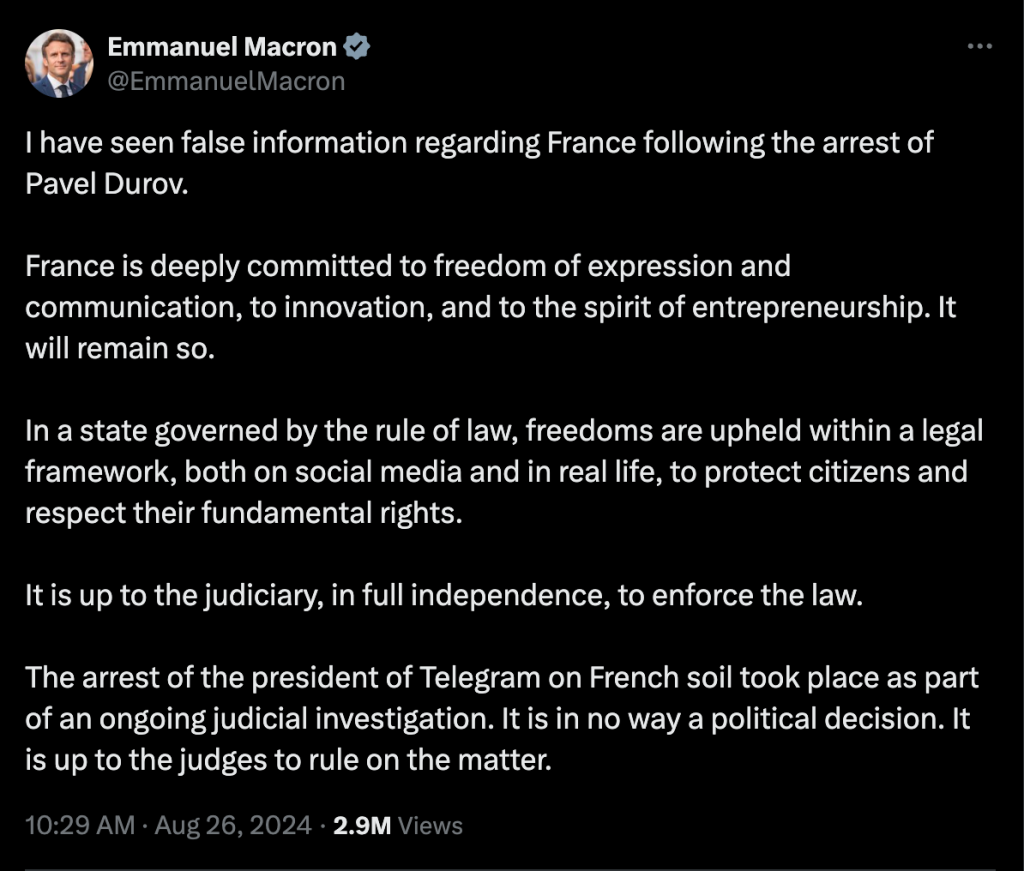 Source: Emmanuel Macron